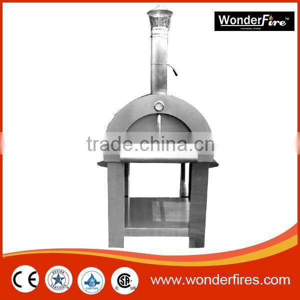 Wood Fired Stainless Steel Pizza Oven-Wood Fired Oven & Cart - Freestanding