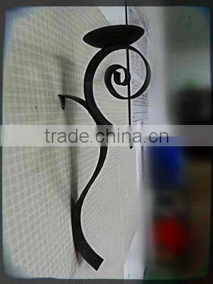 handicrafts Home decor gift cheap candleholder metal wall mounted wrought iron candle holder