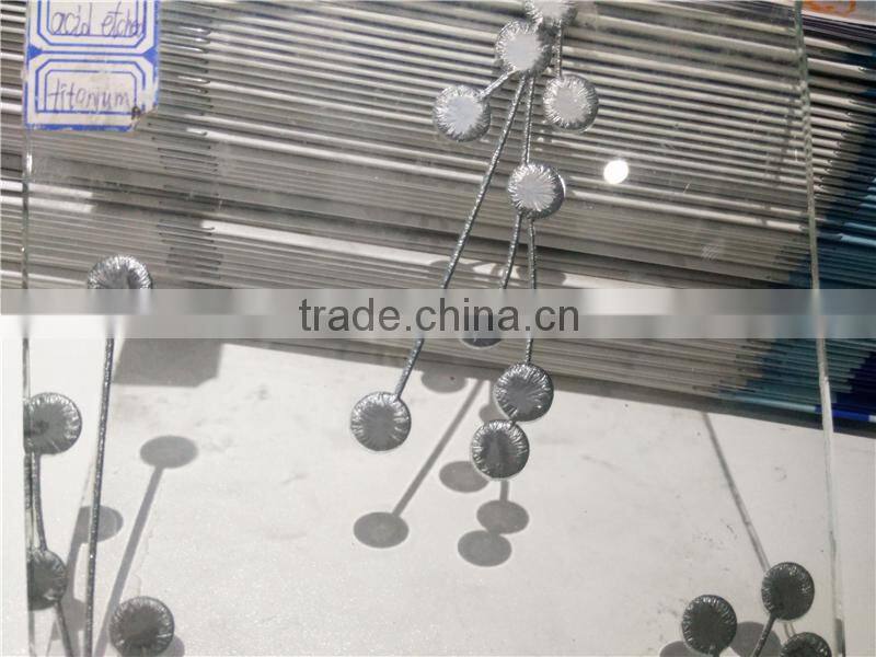 4-8mm Clear And Tinted Building Decorative Acid Etched Glass