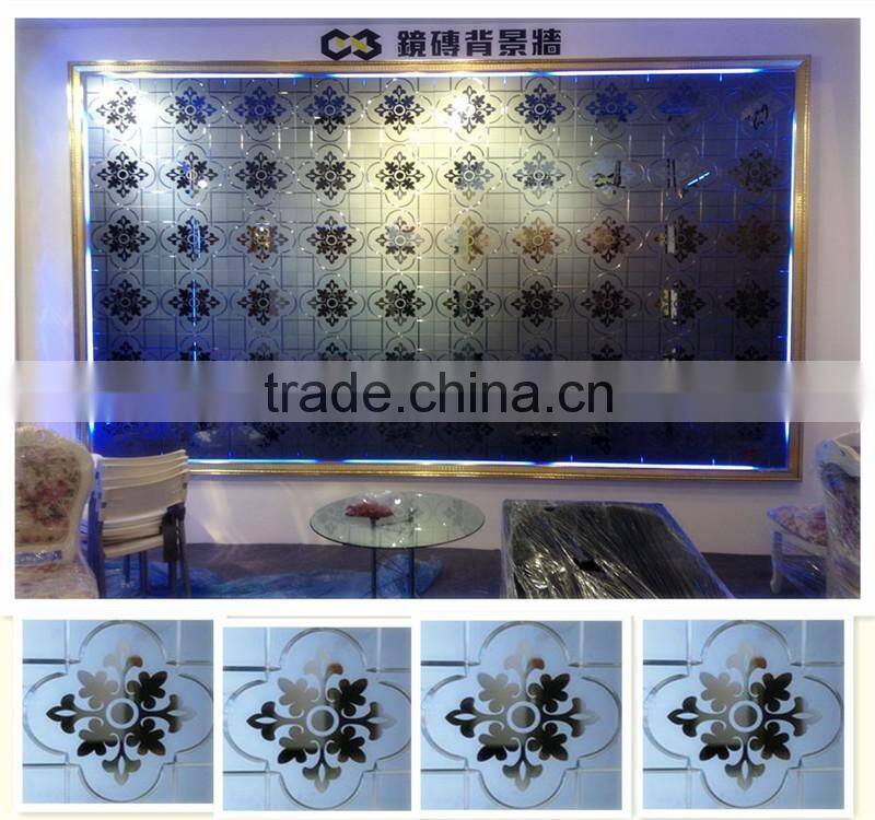 shahe city mosaic glass wall art deco