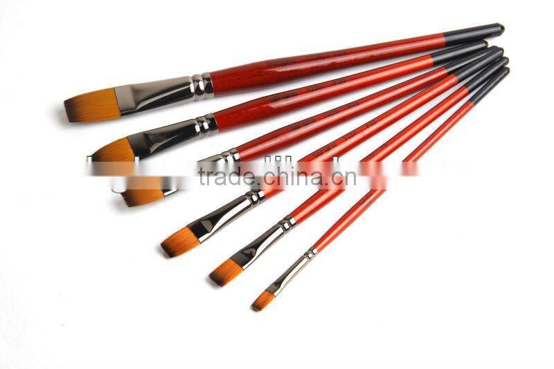 BGN-3226 Bergino professional flat shape nylon synthetic artist brush in stock