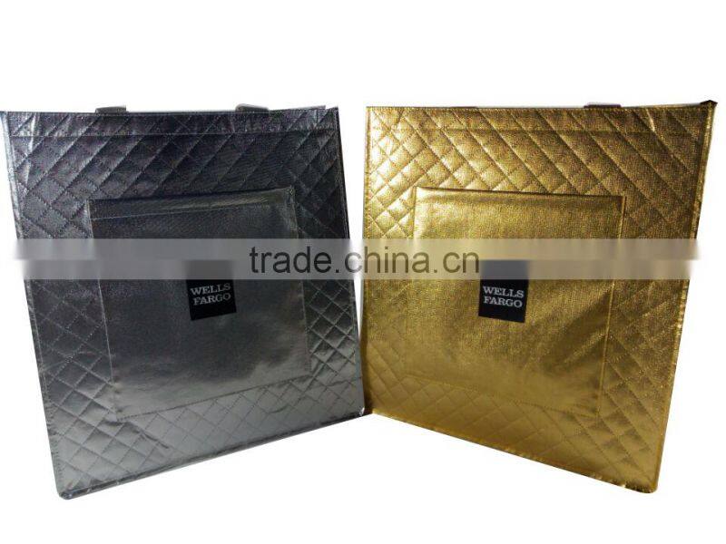 high quality silver gold laminated pp non woven bags