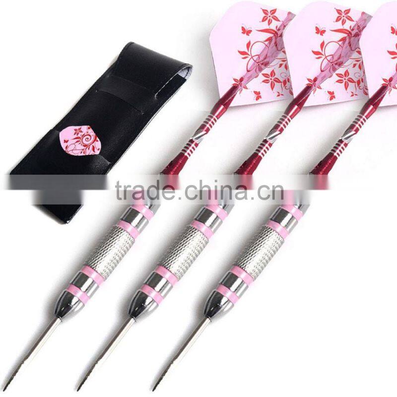Steel Tip Darts With Pink Dart Flight Dart Shaft Darts set for lady girls