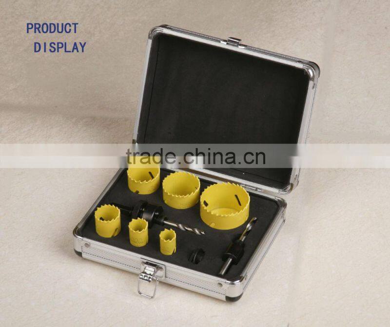 9pc High Speed Bi-metal Hole Saw cutter set kit metal box package