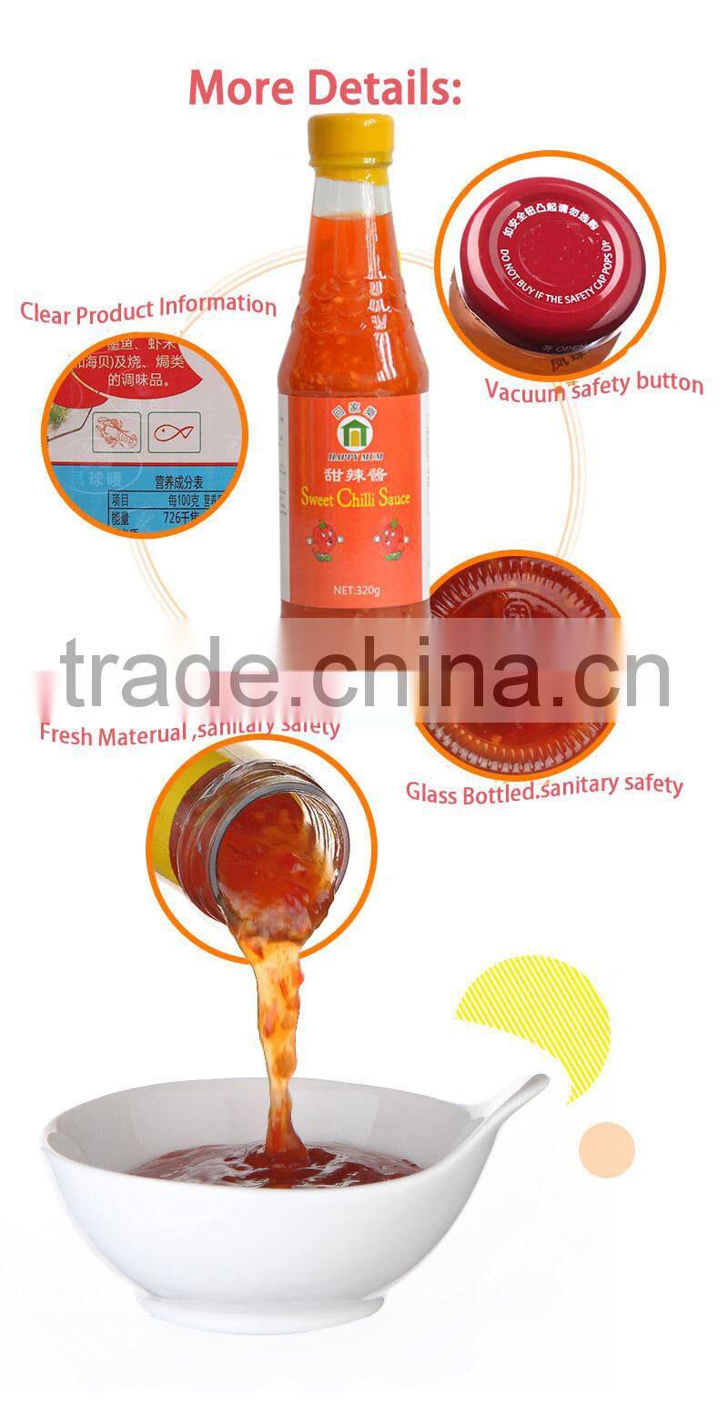 100% natural 280g sweet hot pepper sauce manufacture