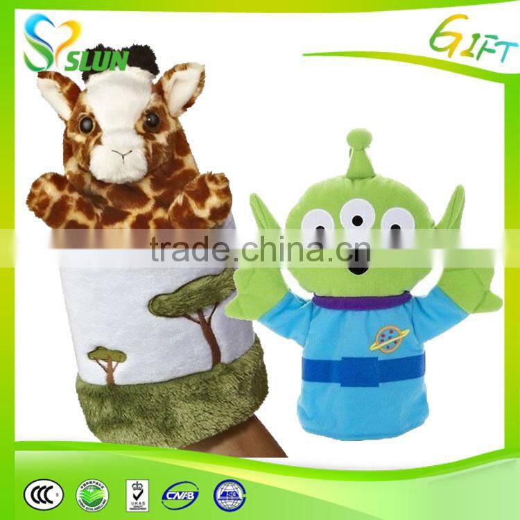 Customized cheap animal finger animal hand puppet