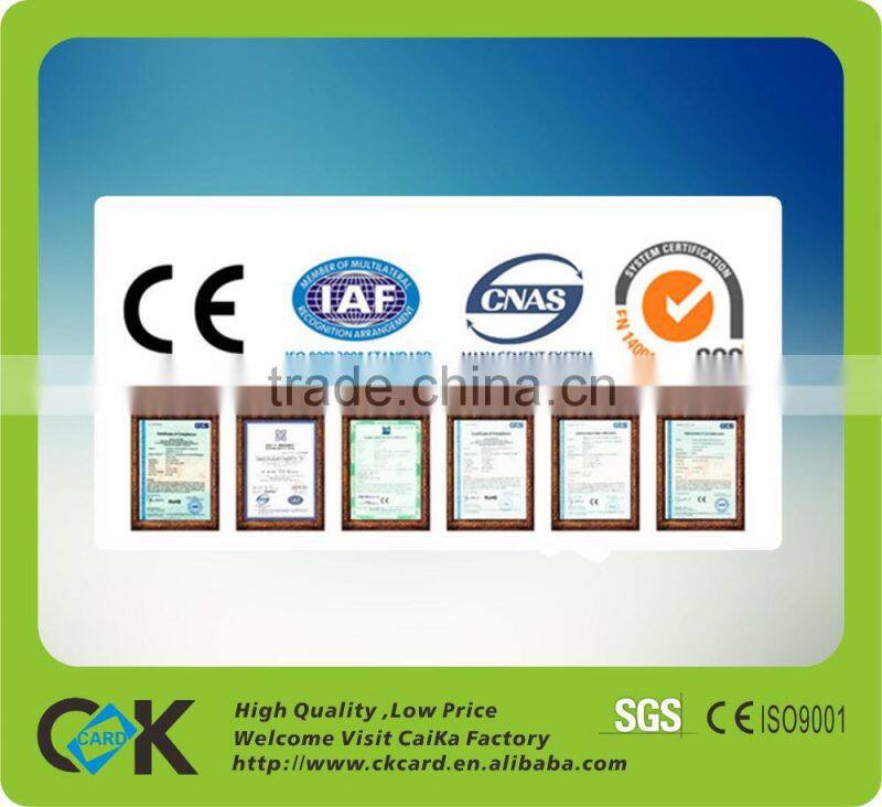 SGS certification! CR80 full color pringting transparent card with QR code