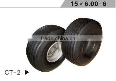 15x6.00-6 lawn mower wheel tubeless hand truck wheel golf cart pneumatic