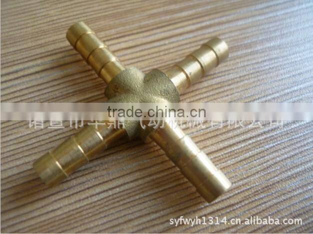 forged 4-25mm brass four-way cross type quick coupling