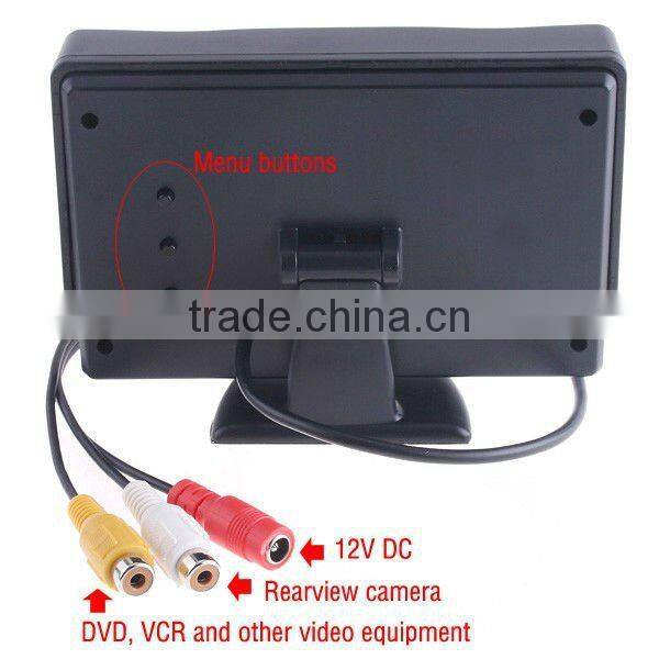 4.3" TFT LCD Car Reverse RearView Color Monitor DVD VCR