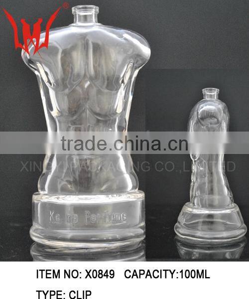 100ml Glass Pump Sprayer Perfume Use body shape perfume bottle