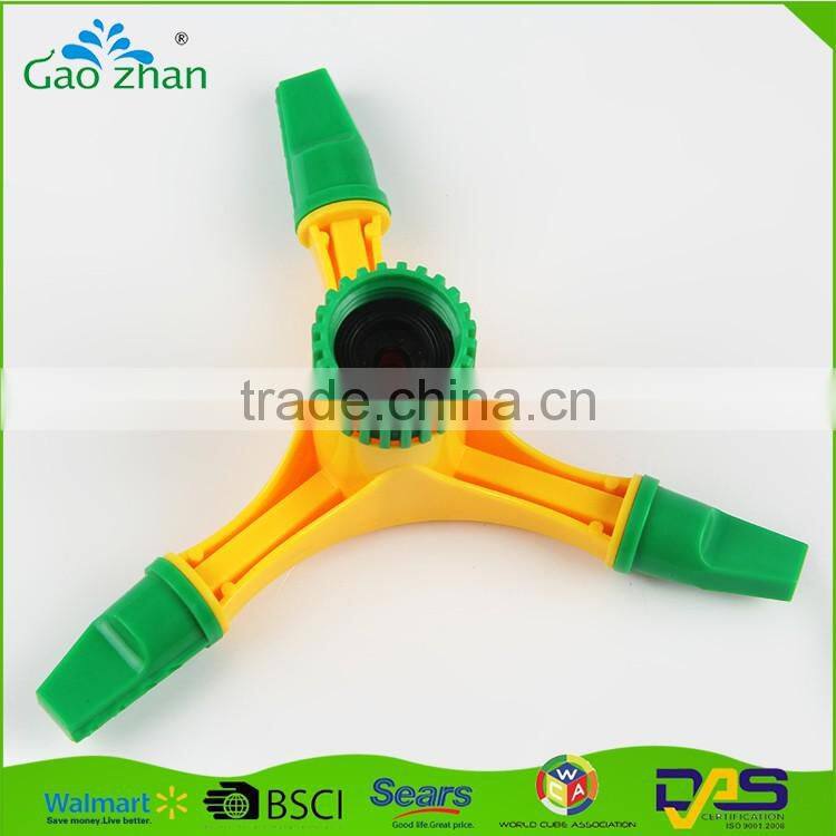 PLASTIC 3arm spike garden lawn HOSE SPRINKLER with spike lawn sprinkler