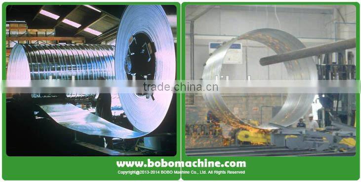 Corrugated metal drainage culvert pipe making machine