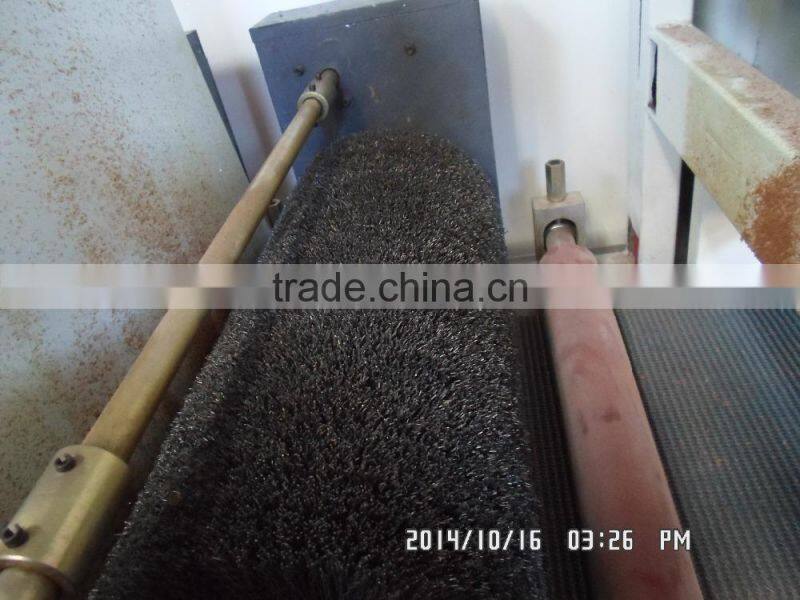 wood plastic wall panle deck floor brushing machine