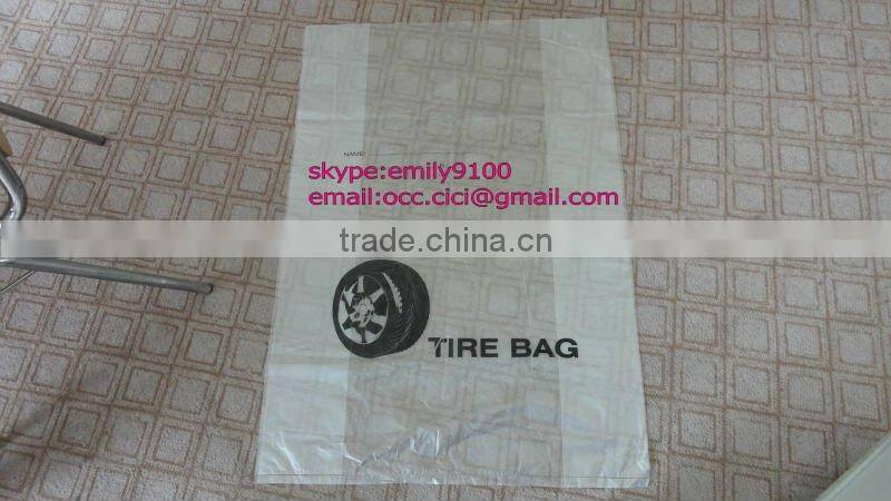Plastic car tyre bags