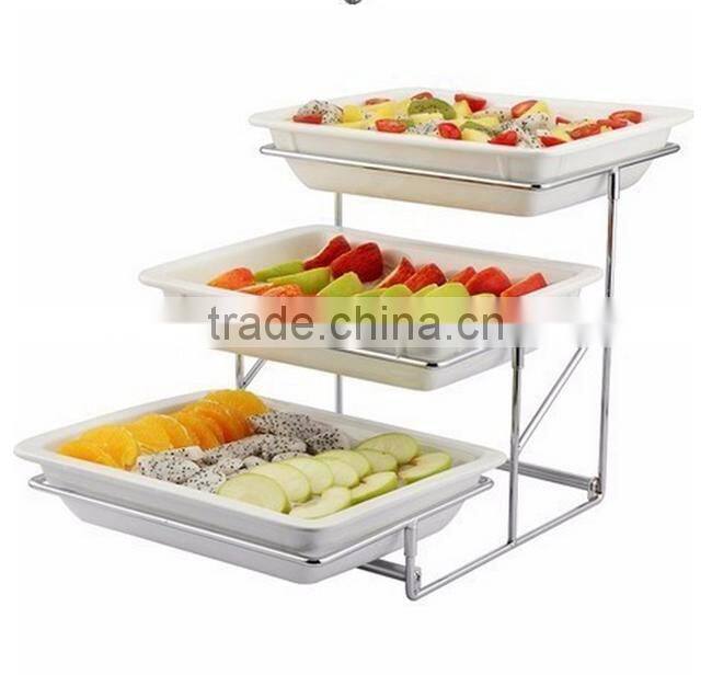 Customized 3-Tier Countertop Metal Buffet Stands