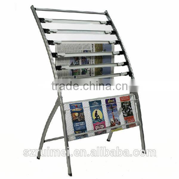 Practical customized multi-tier library magazine/newspaper display