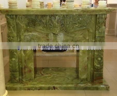 New Style DARK GREEN ONYX FIREPLACES