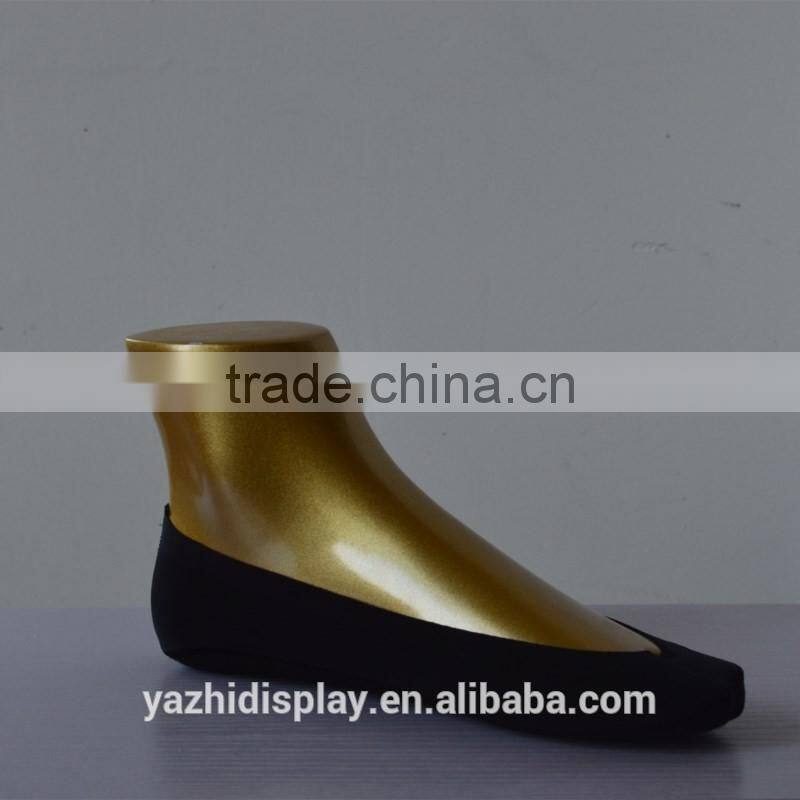 New design China golden foot female mannequin for sock display