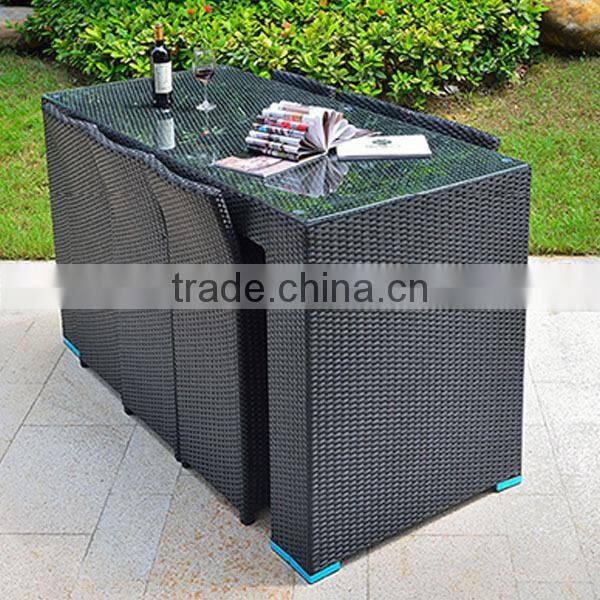 Latest trendy outdoor rattan furniture bar table set