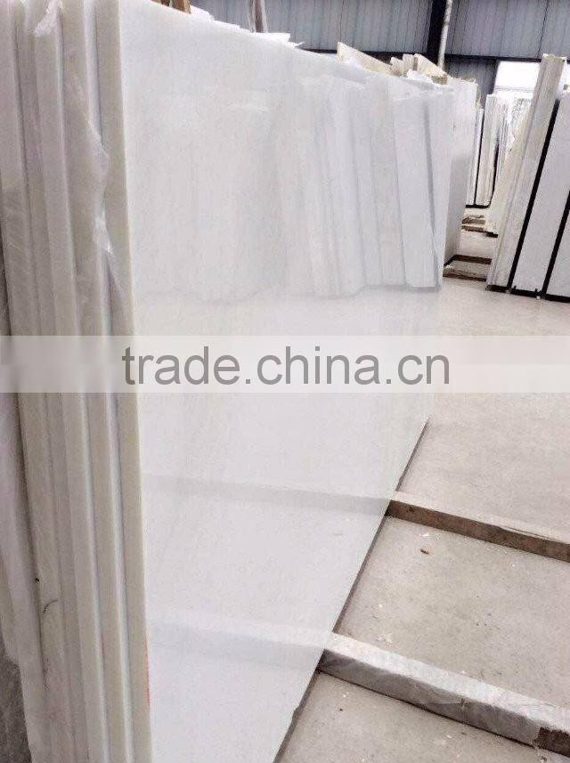 Natural crystal white marble polished big slabs