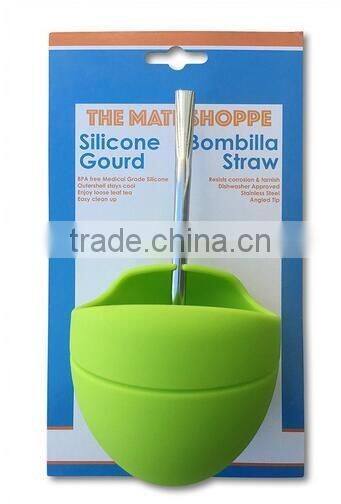 Silicone Yerba Mate Gourd,Silicone Yerba Mate Cup With Bombilla Straw