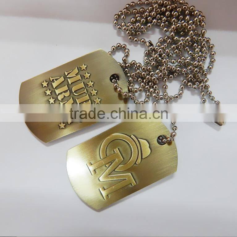 Custom Metal dog tag with logo Debossed