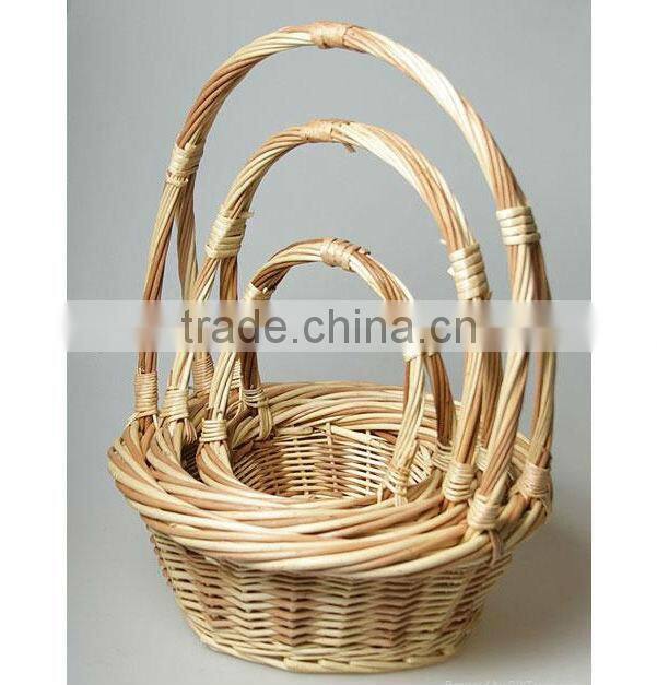Wholesale multifunctional willow basket with handles