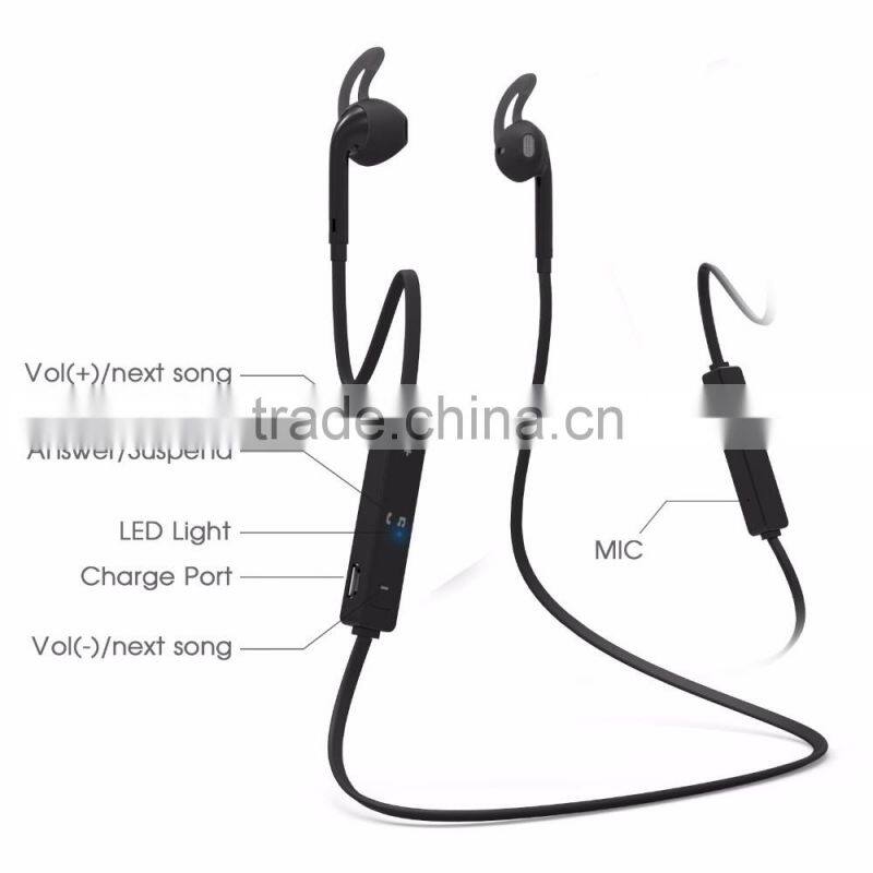 4.1 Stero Wireless bluetooth Sport earphone, Smart Vehicle-mounted Mobile Phone Headset With Voice Answered Function