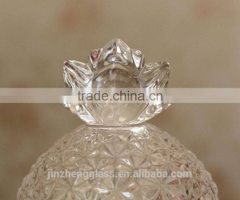 Hand Press pineapple glass jar