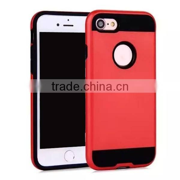 Wiredrawing phone case TPU + PC combo phone shell protective back cover for iPhone 7