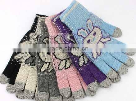 Hot selling touch screen winter gloves for smartphone, cheap knit gloves, hand gloves manufacturers in china