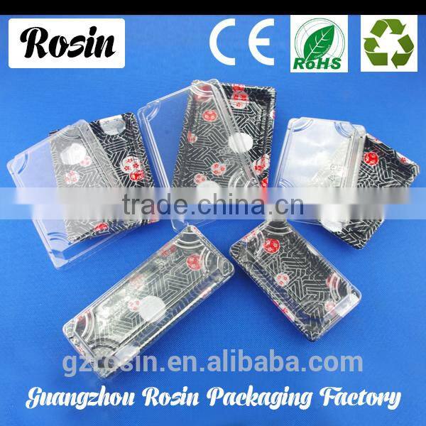 Plastic Food Trays with Clear Lids/Black Sandwich Platters Buffet and Catering