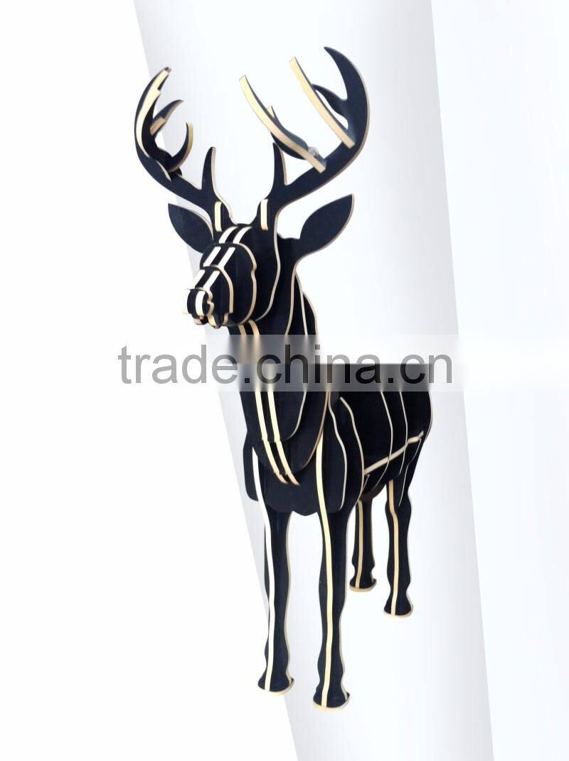 MDF Christmas creative furniture deer table bookshelves puzzle