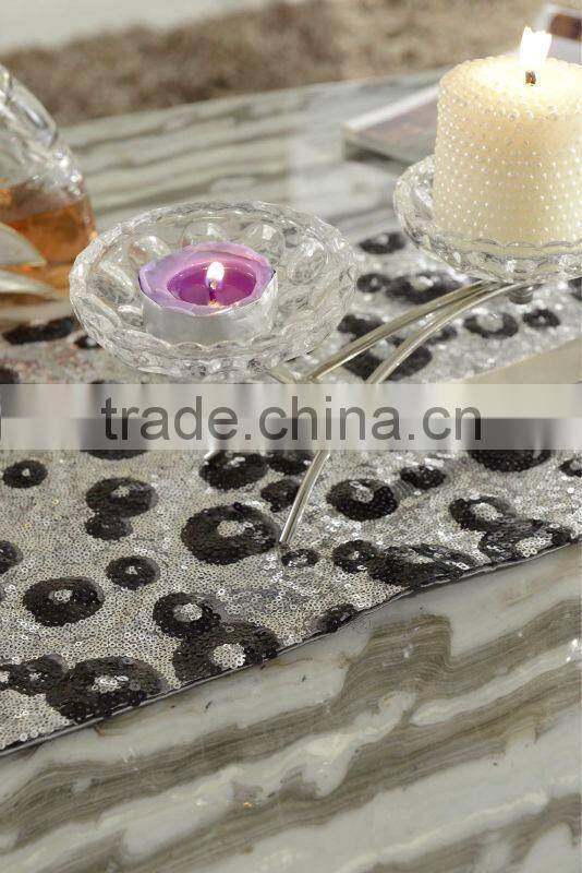 Cohen Stainless steel coffee/center/tea table with stone marble top B103