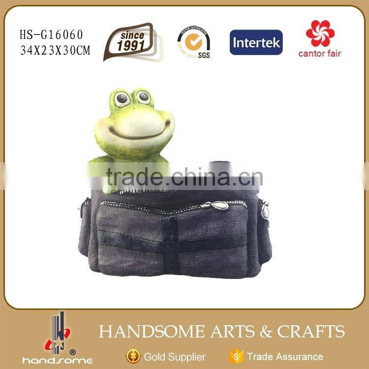Four Season Garden Statues Frog Pot Bag shape Garden Planter