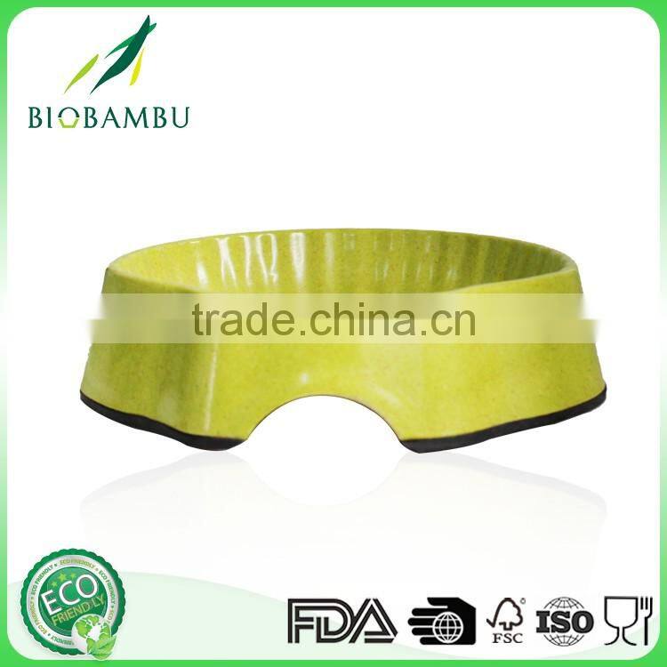 Compostable OEM available Portable Melamine bamboo dog bowls disposable
