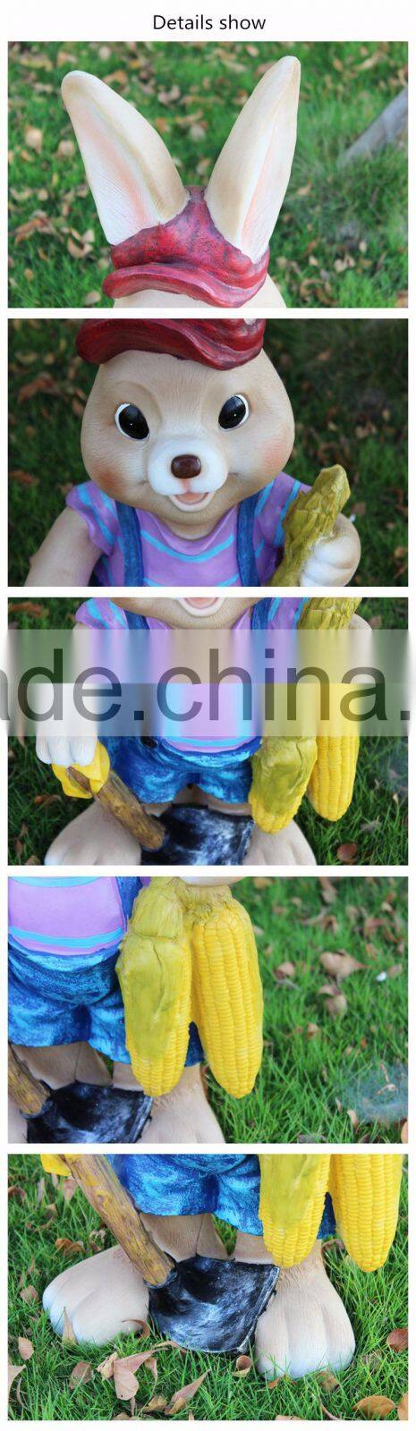 Animal garden sculptures lawn decoration lovely rabbit statue