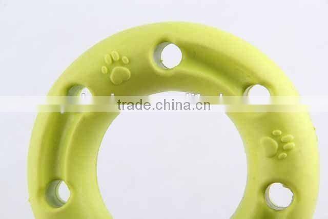 TPR pet toy hollow ring with paw patterns hot sale dog toy