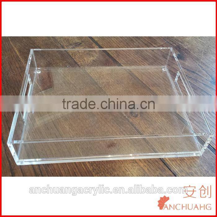 Clear Acrylic Tray with Insert Slot for Custom Photo or Paper - Lucite - Includes Guide and Video Training