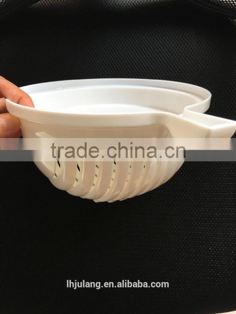 2017 New design Plastic salad/fruit cutter bowl/Plastic salad cutter bowl for Kitchen