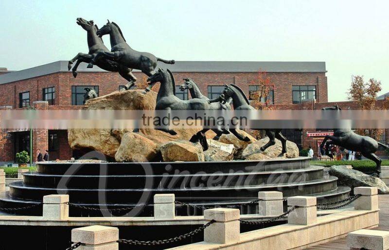 large outdoor copper sculptures metal bronze horse fountain