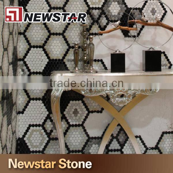 High quality marble mosaic art pictures mosaic wall