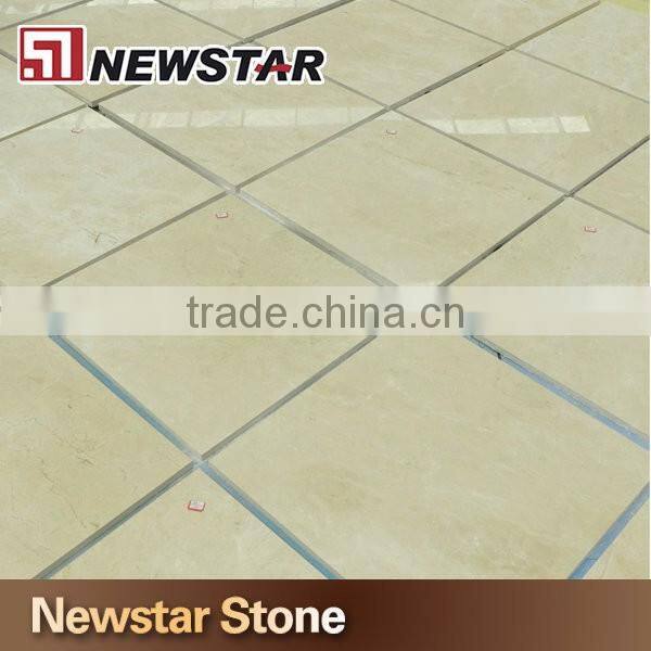 Polished cut to size 24 by 24 beige marble floor tile marble flooring