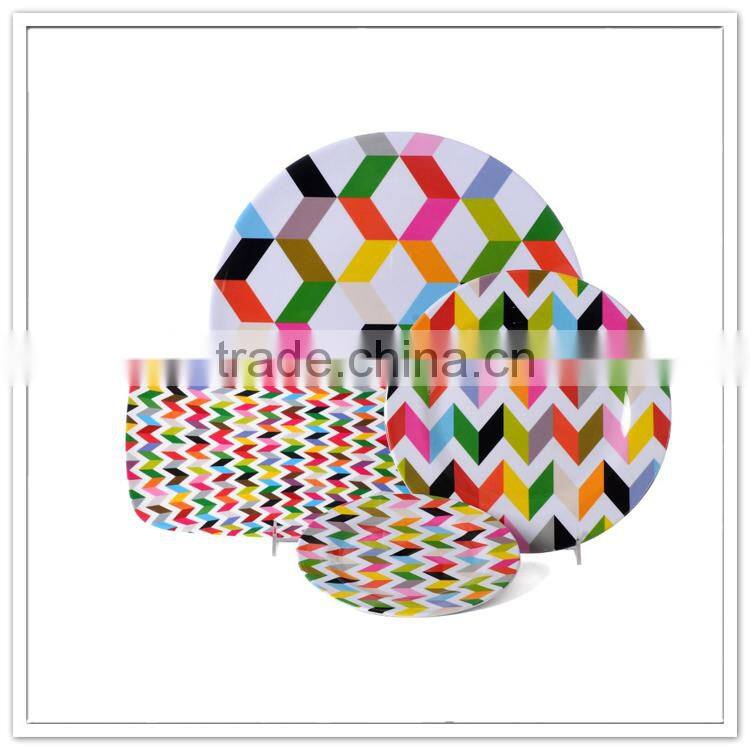 Airline piece brilliant color striped german dinnerware set dinette sets santa dinnerware sets prison food tray