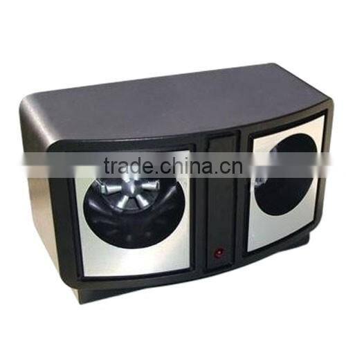 Dual speaker ultrasonic pest repeller