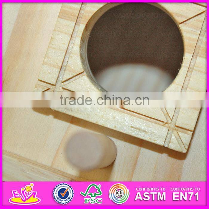 2015 Top New Natural colour Wooden Bird House,Popular wooden bird house,Cheap outdoor hanging wooden birds house for kit W06F012