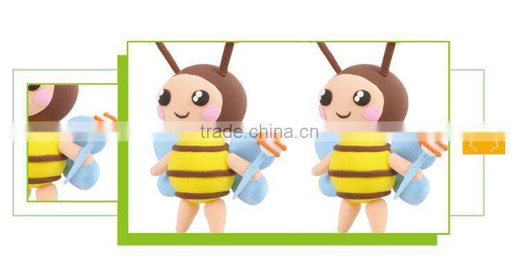 Kids diy handmade magic clay doll honey bee toys