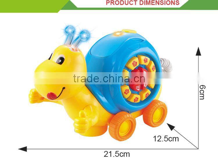 Good selling children educational electric plastic turbo snail toys