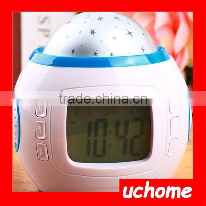 UCHOME 2017 factory sell Star Moon Projection Clock